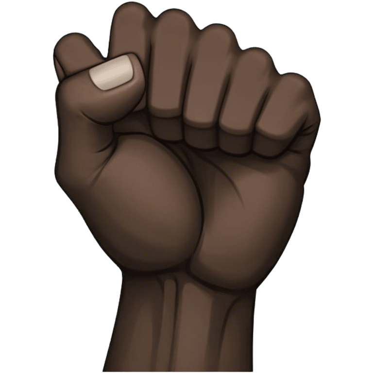 Black power fist emoji