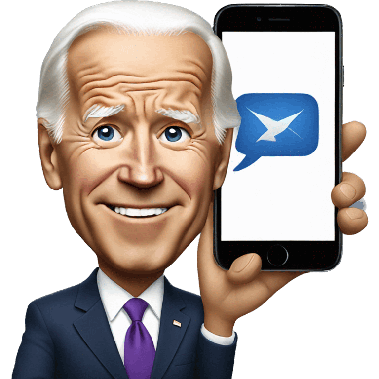 Joe Biden with iphone emoji