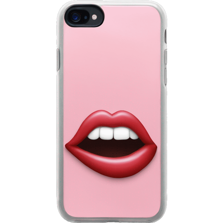 rhode lip gloss attached to the back of an iphone case cover (without phone) emoji