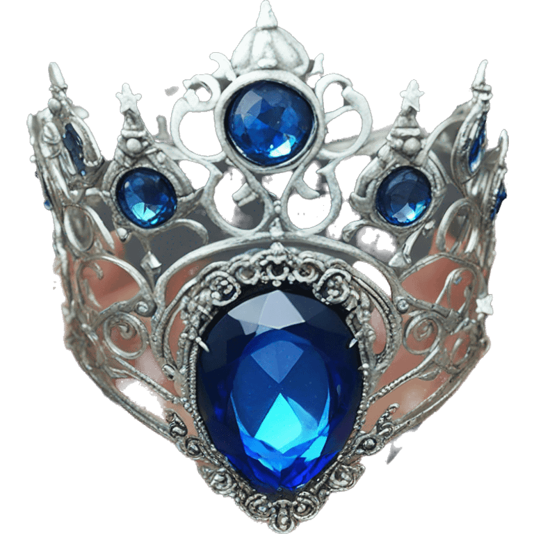 The Ravenclaw Diadem is a tiara-like object with, made of gleaming silver and set with glittering blue gem. It is enchanted  emoji