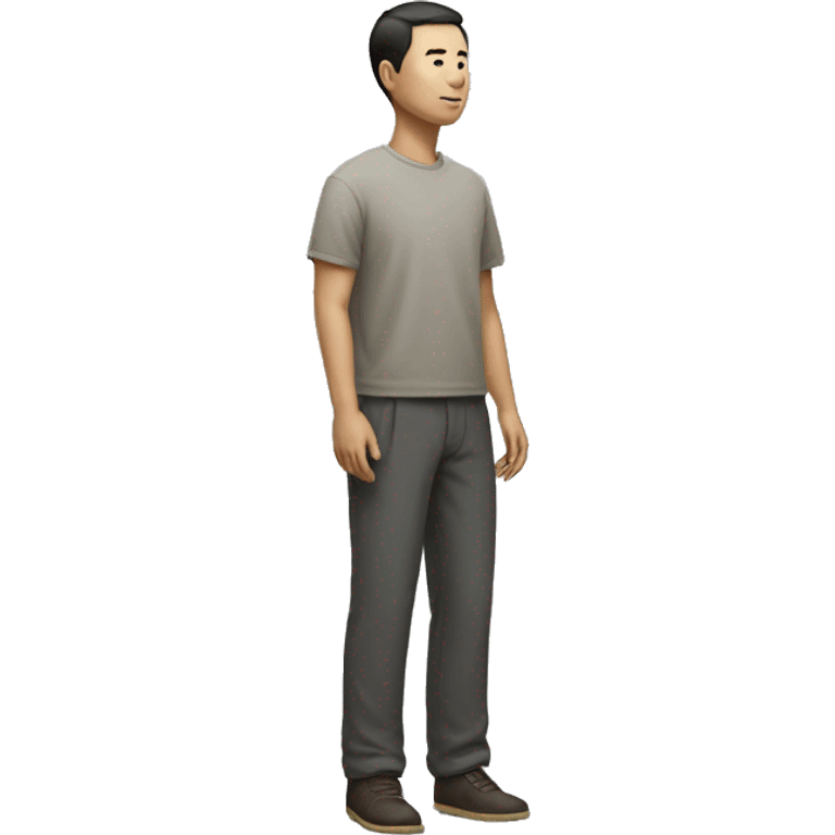 Man Standing sideway Chinese emoji