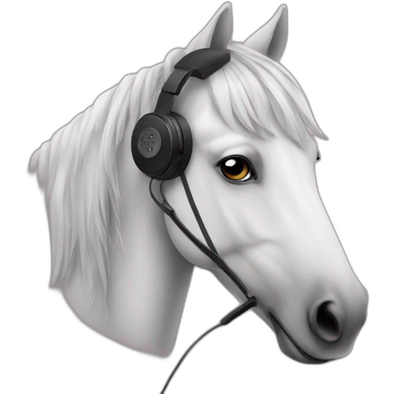 Horse with headphones emoji