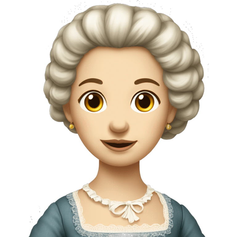 18th century Swiss young lady in dress emoji