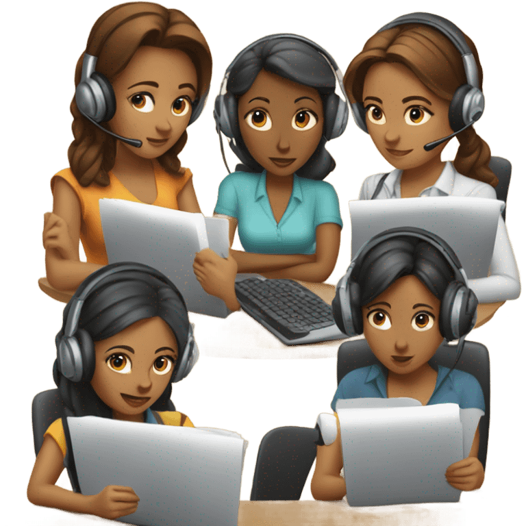 Call center women emoji