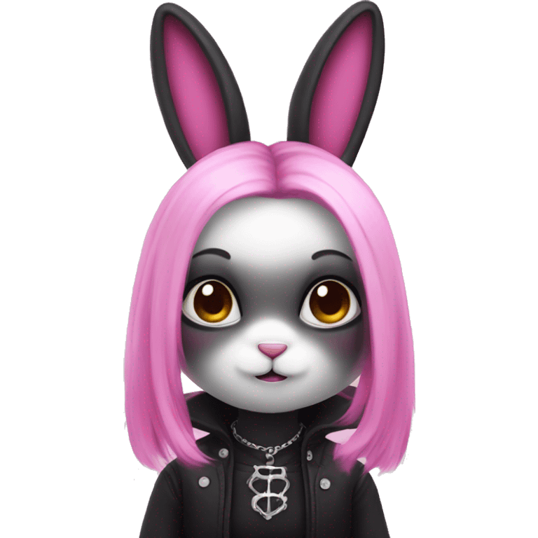 pink goth bunny emoji