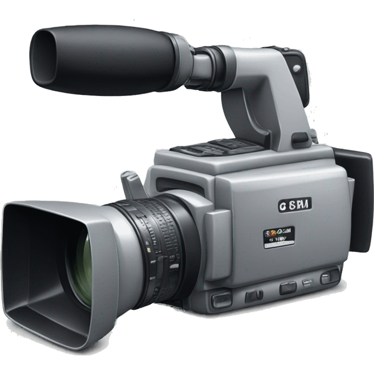 1990's grey camcorder with hand strap emoji