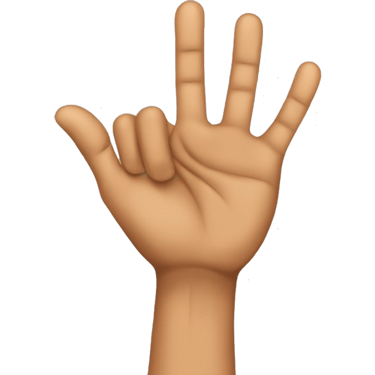 Basketball hand sign for a three pointer emoji