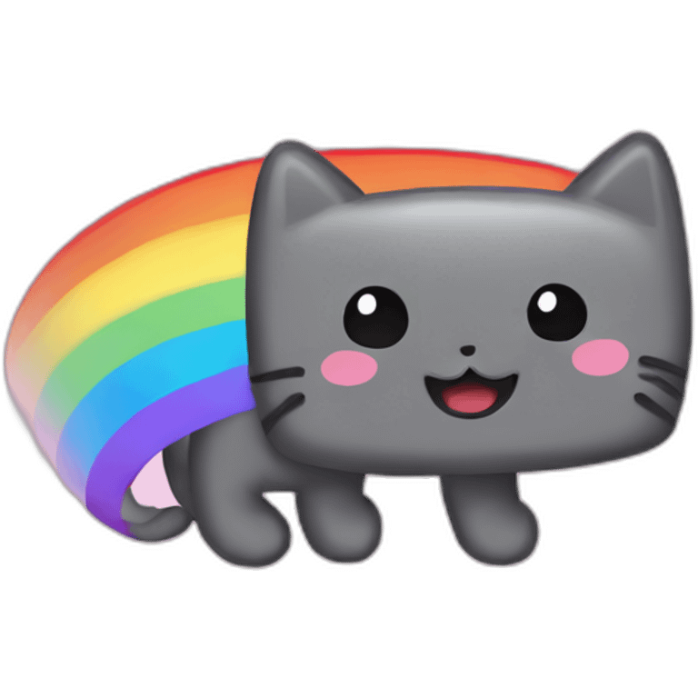 Nyan cat rainbow emoji