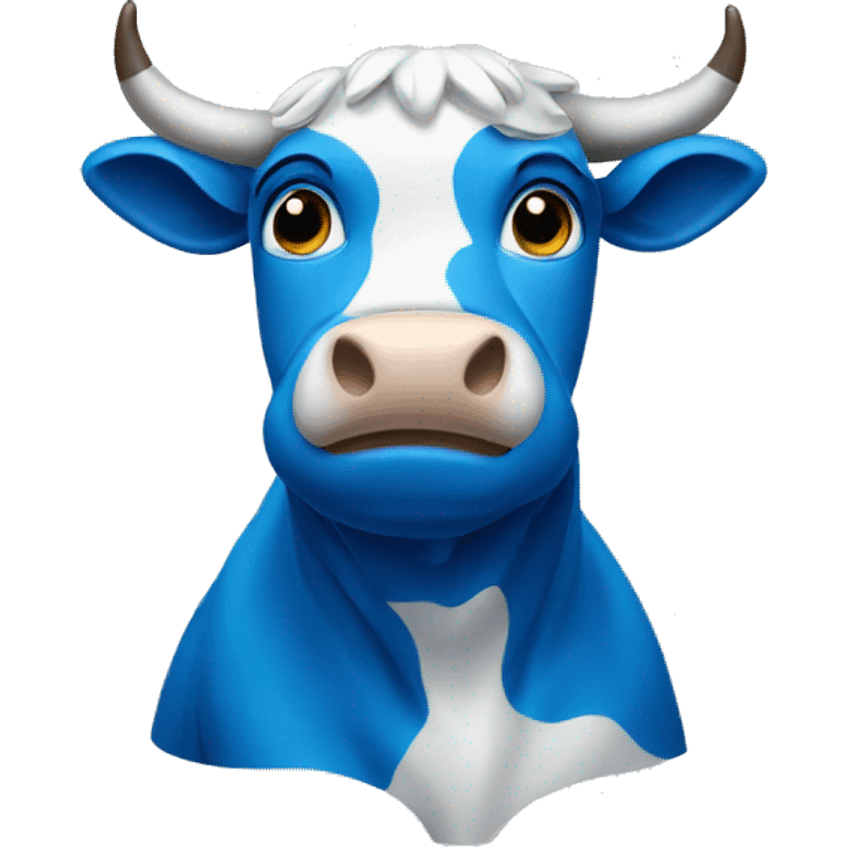 Blue cow emoji