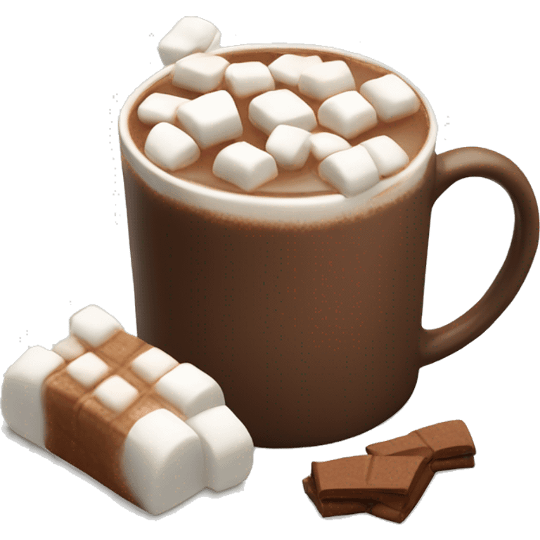 hot chocolate mug with marshmellows emoji