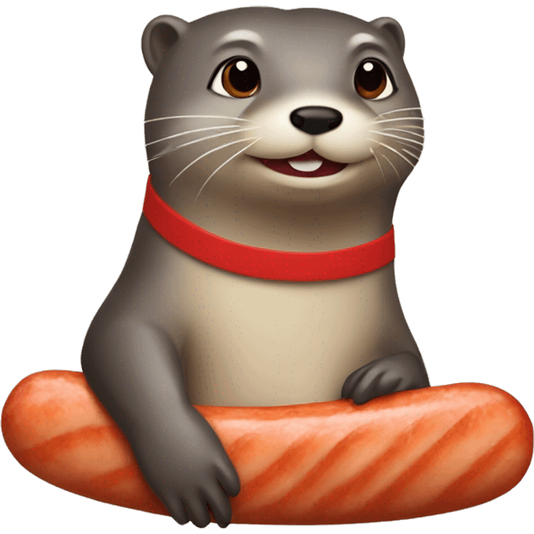 Loutre sur un saucisson emoji