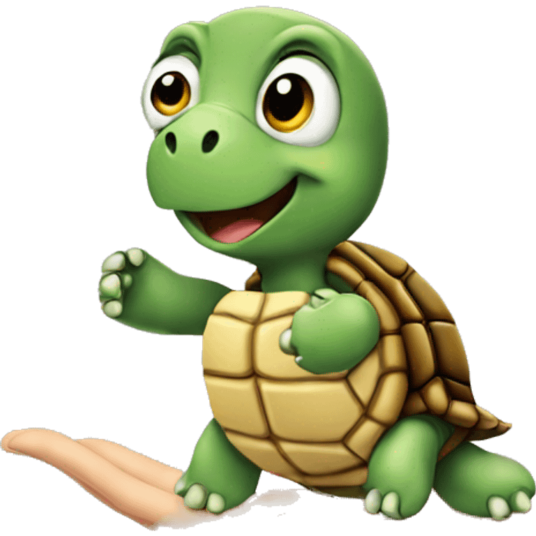 Turtle holding okay emoji