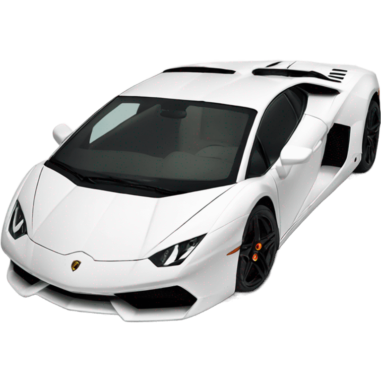 Un lamborghini blanco  emoji