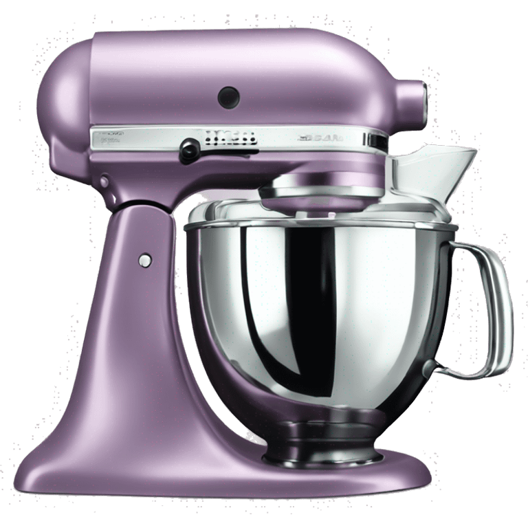 Realistic pastel purple and metallic copper kitchenaid mixer. emoji