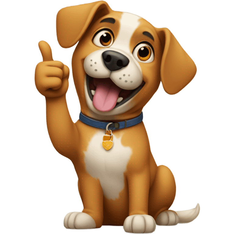 Dog giving thumbs up  emoji