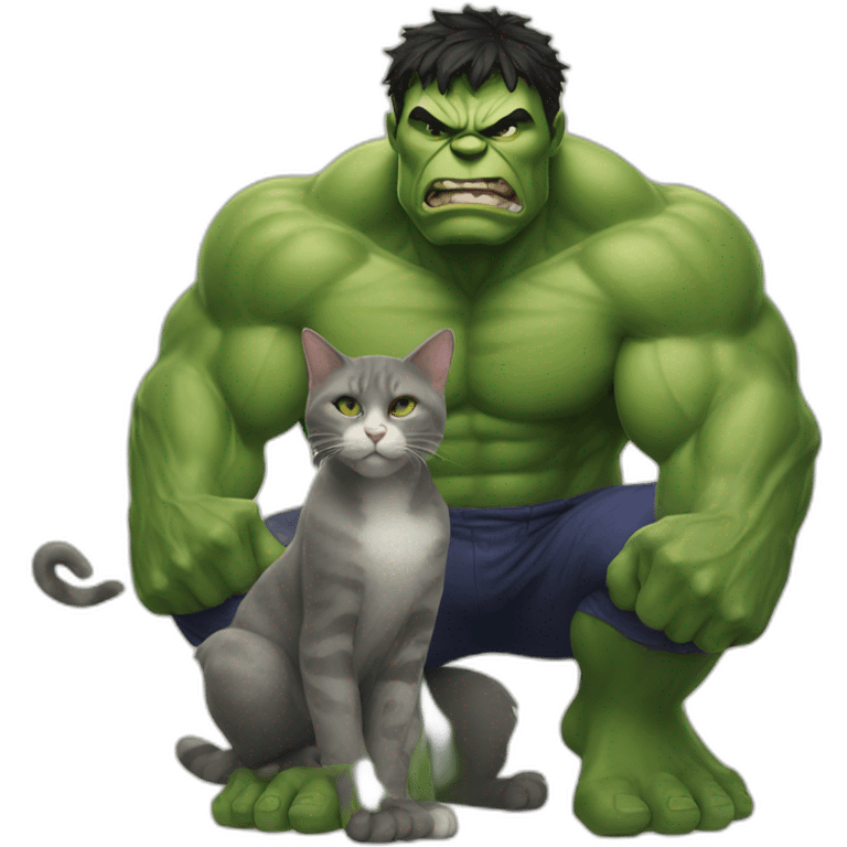 hulk with a cat emoji