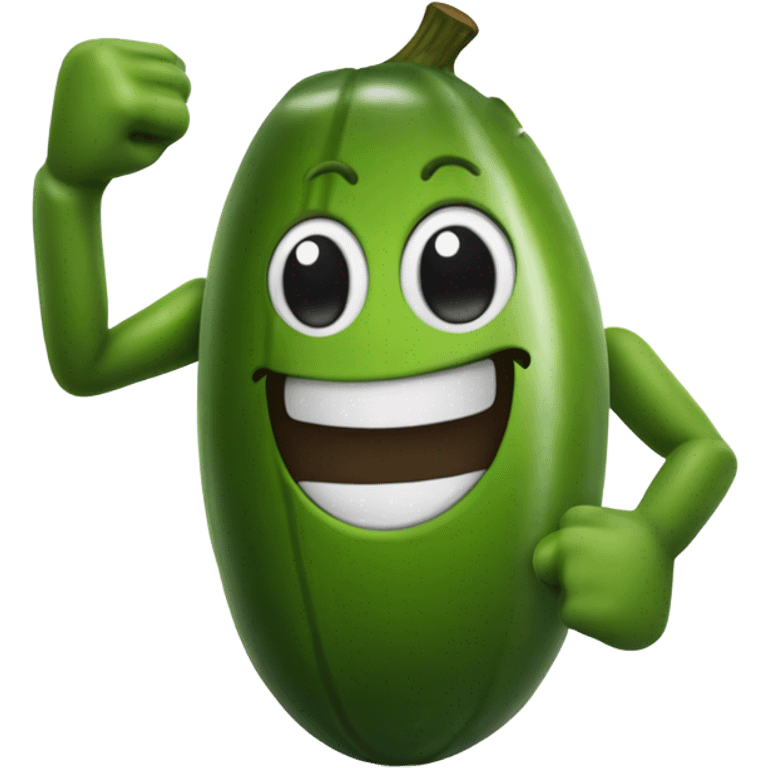 Pickle growing a football emoji