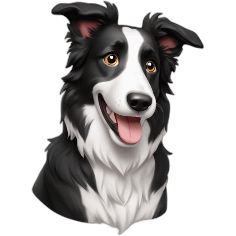 Happy-border-collie emoji