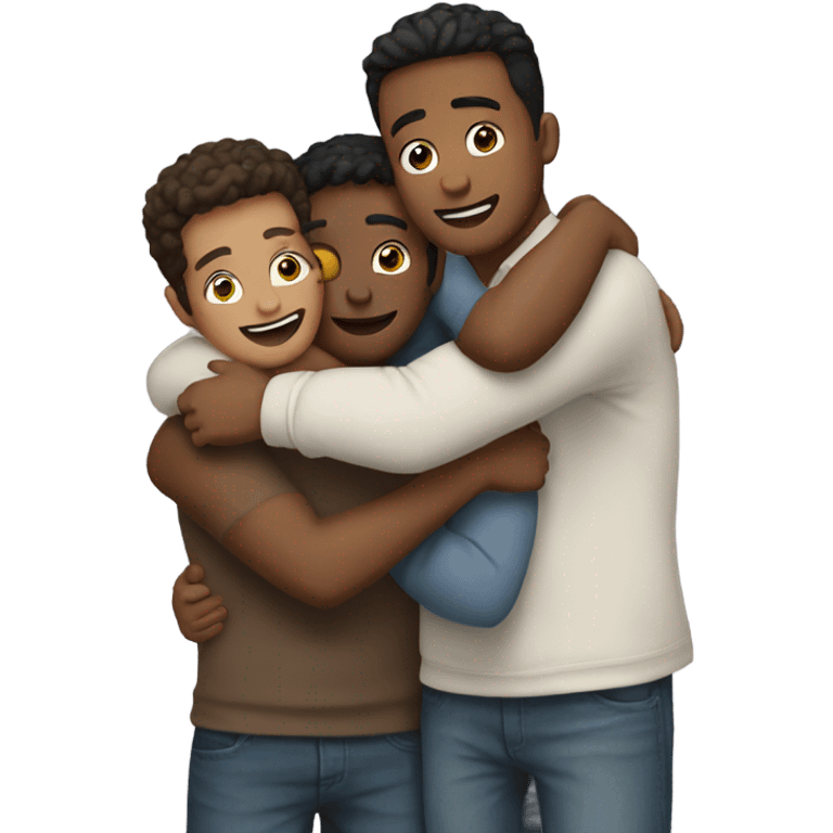 5 friends hugging  emoji