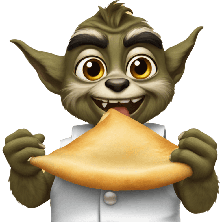 Gremlins eating dosa emoji