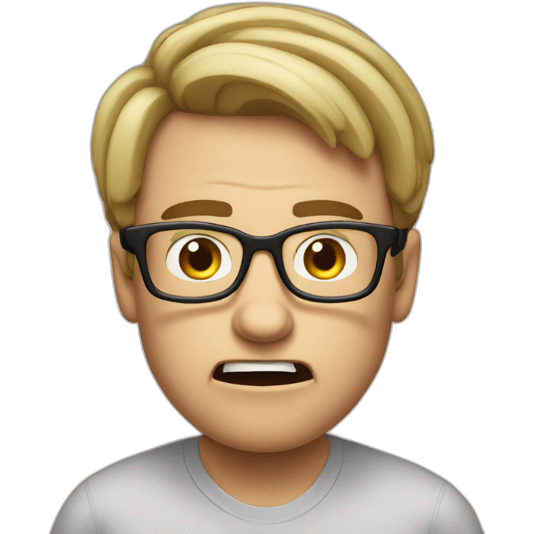 angry nerd guy emoji