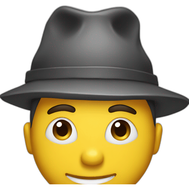 face with hat in his head emoji