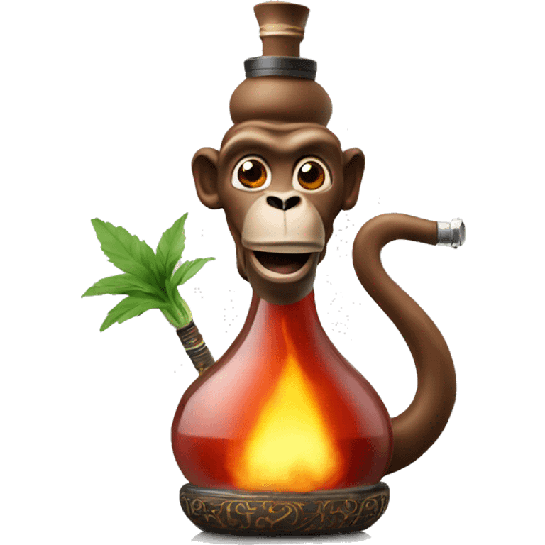 Affe raucht shisha emoji