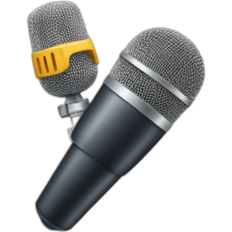 mic and news  emoji