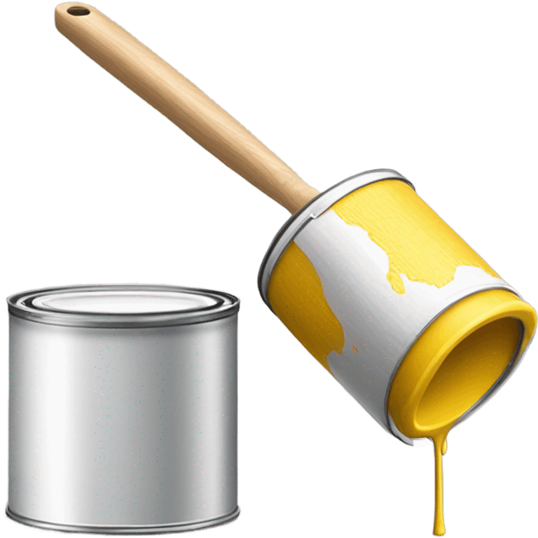 paint roller and paint can emoji