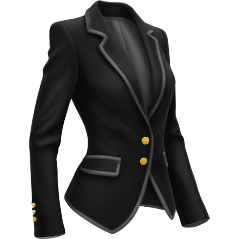 Realistic isolated side view of a velvet feminine fashion blazer jacket. emoji