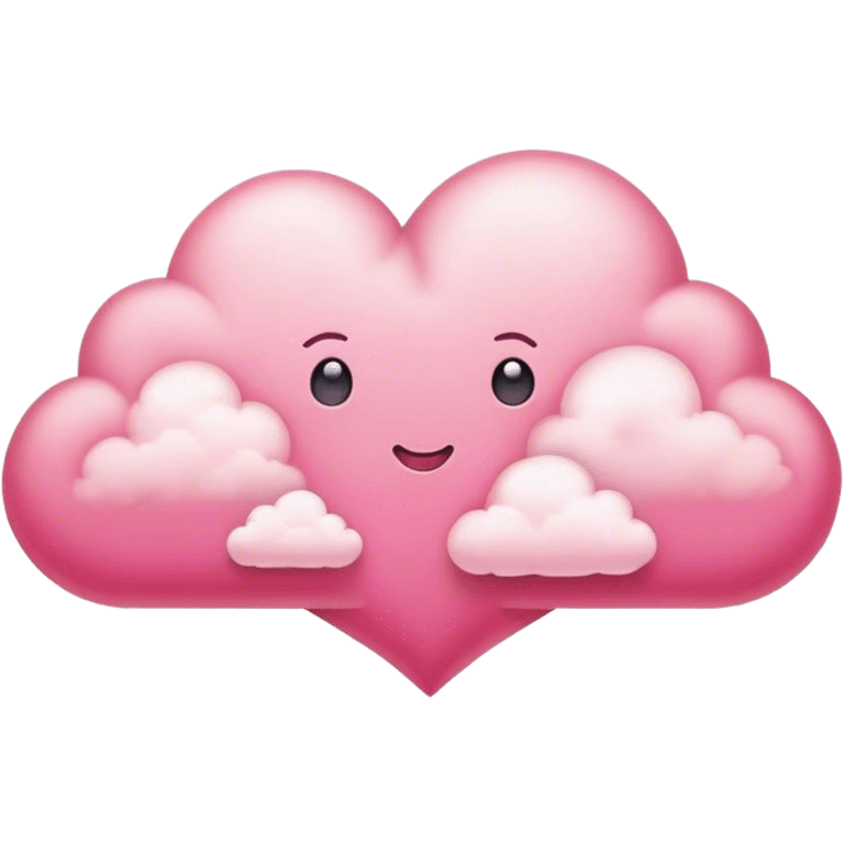 pink heart + cloud emoji