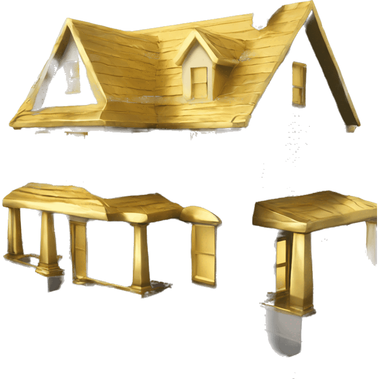 Stunning solid gold simple house with no details emoji