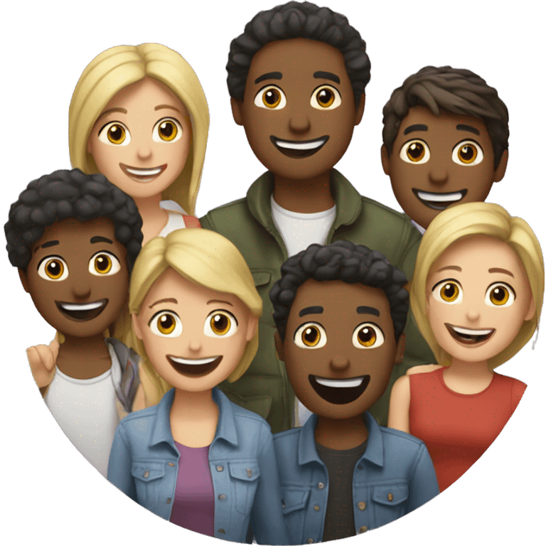 Friends enjoying in circle  emoji