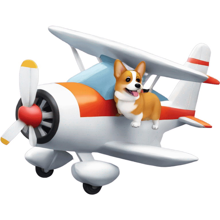 Corgi in a small airplane  emoji