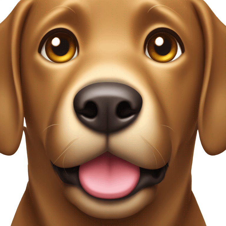 cute brown labrador dog  emoji