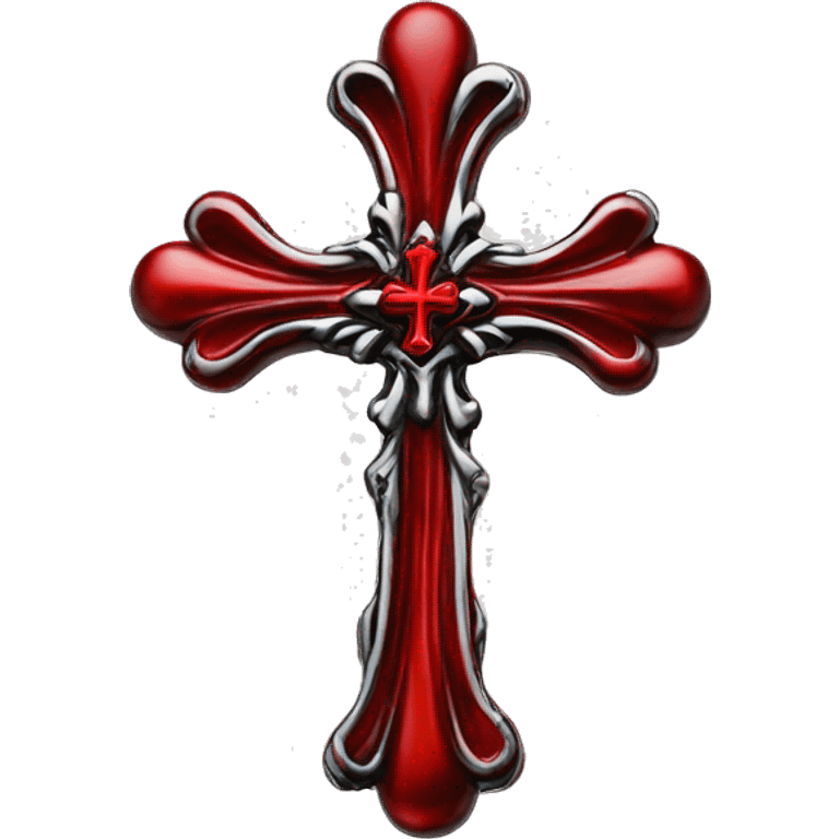 chrome hearts cross red emoji