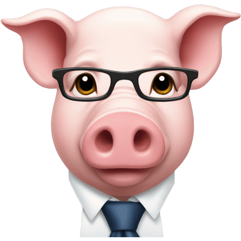 Pig With tie emoji