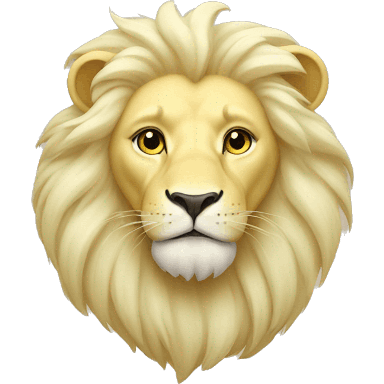 Pastel yellow lion emoji