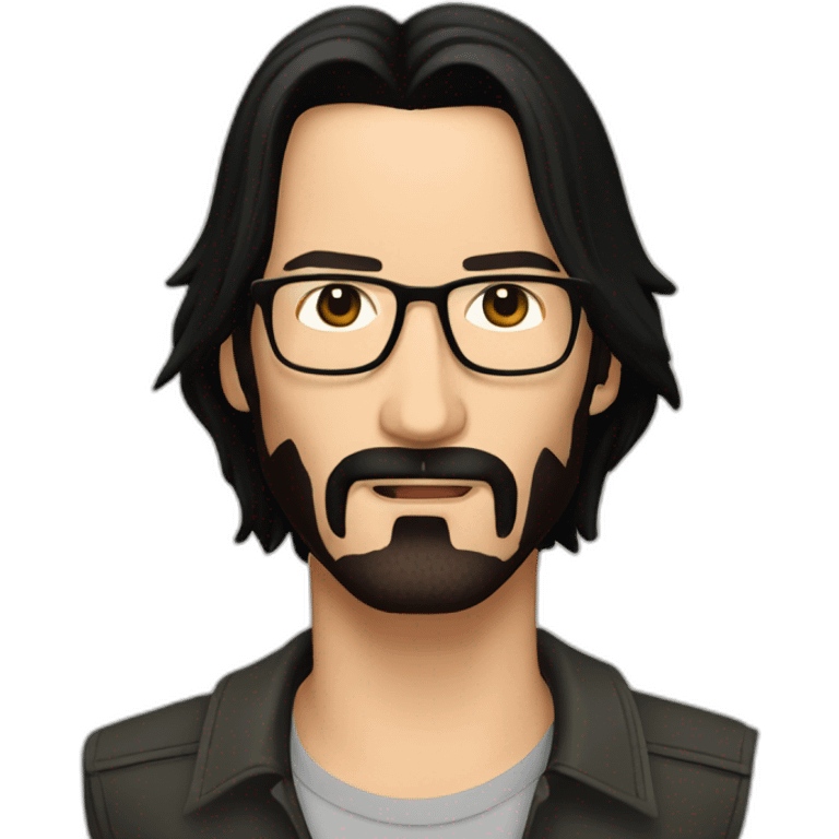 Keanu reaves hipster emoji