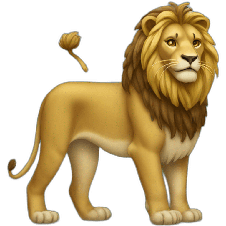 Tartue sur il lion emoji