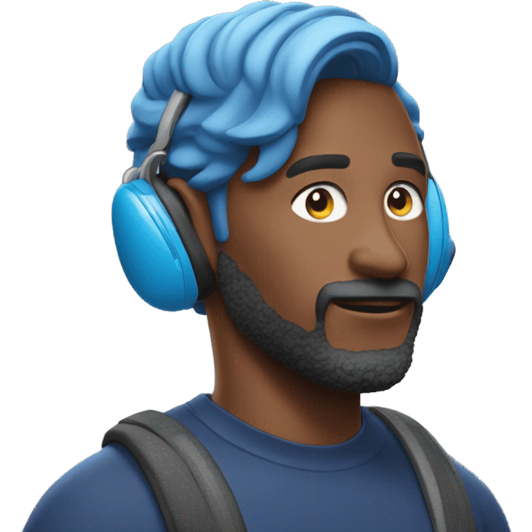 AirPods Max blue emoji