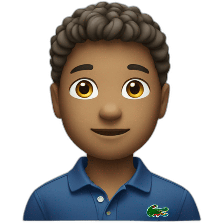 Kid with lacoste polo emoji