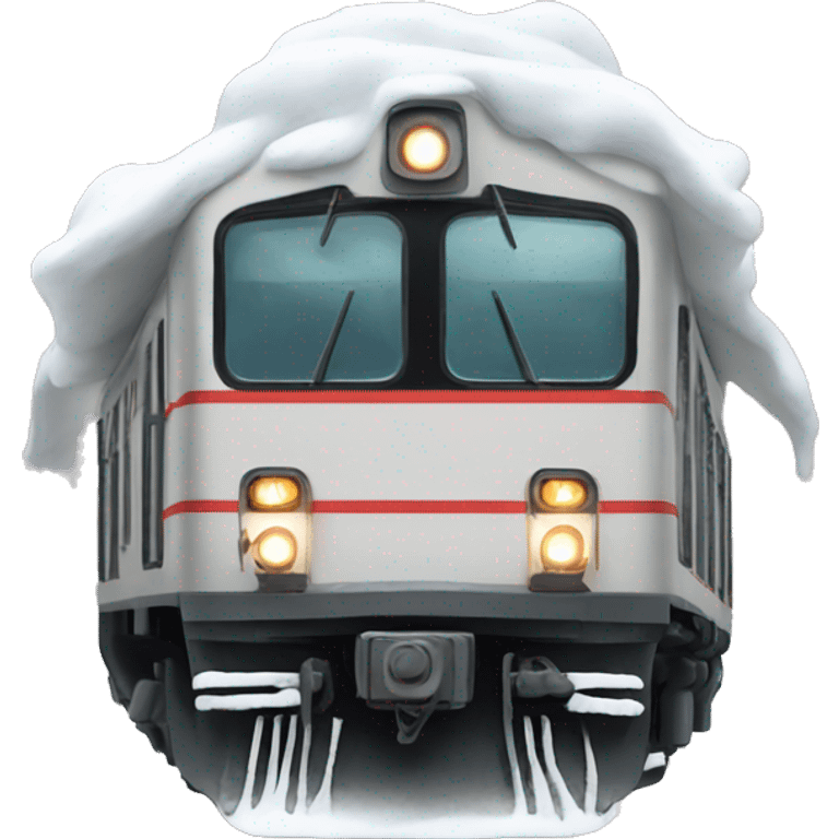 Train covered in snow  emoji