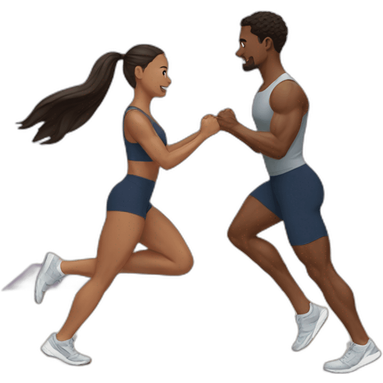 couple training together emoji