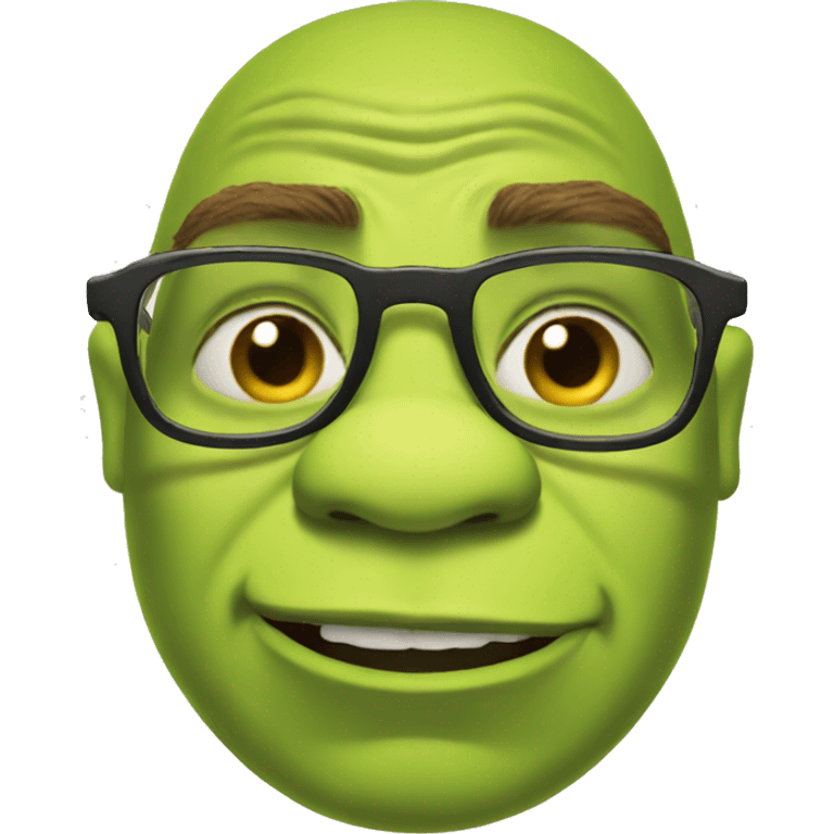 Shrek wearing glasses  emoji