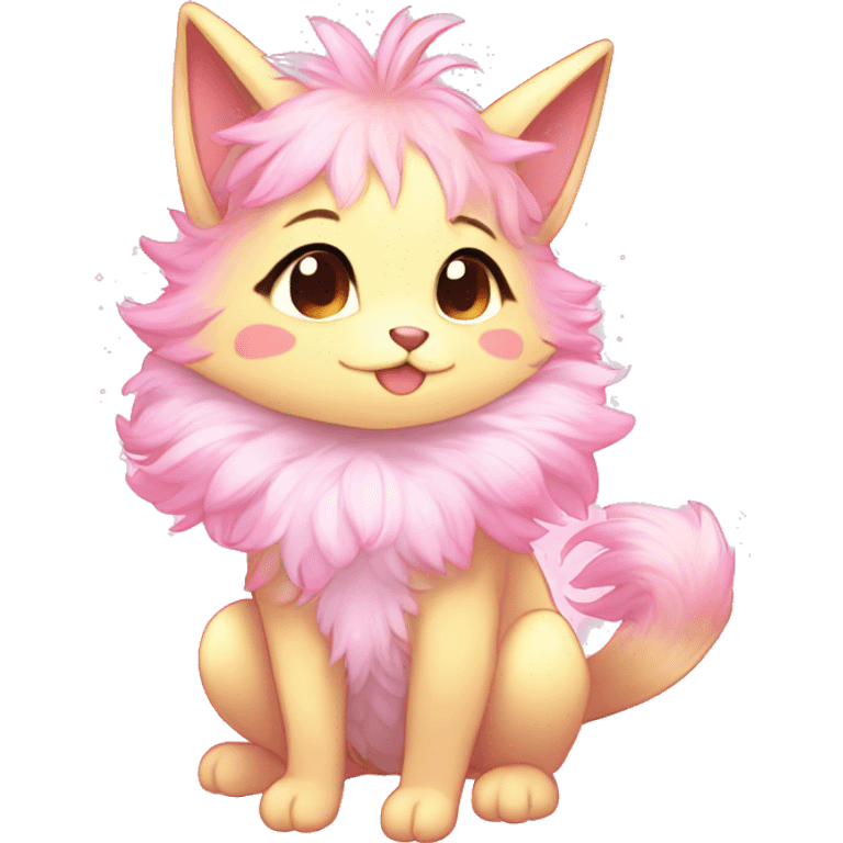 Anthro Shiny Pastel Glitter Sparkle Stars Pink Gradient Anime Chibi Fakémon Fur Sona emoji