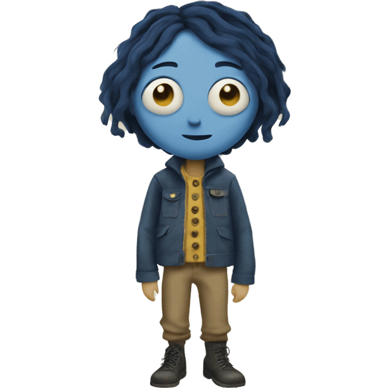 Coraline with button eyes emoji