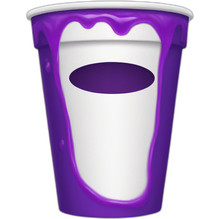 White styrofoam Cup with purple liquid in it emoji