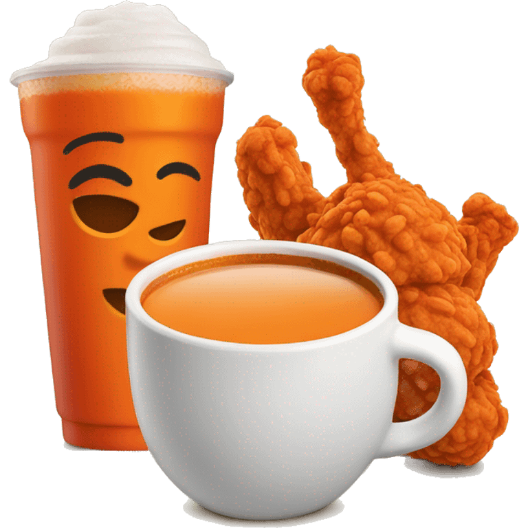 Spicy drink and Popeyes emoji