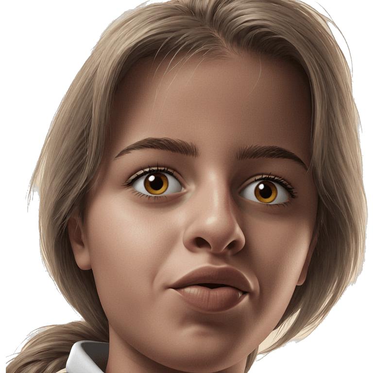 realistic portrait of girl emoji